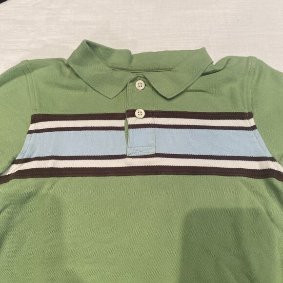Boys Gymboree Green Brown Striped Shirt Size 6 - Picture 3 of 6